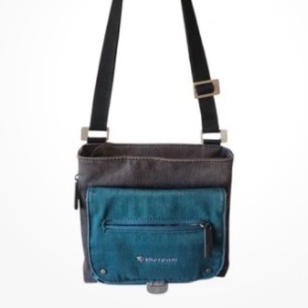 Sherpani Gray and Teal Crossbody Bag